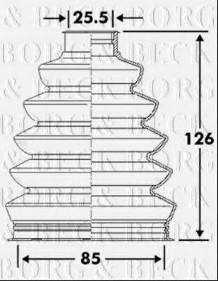 BORG & BECK BCB6114 Пильовик, приводний вал