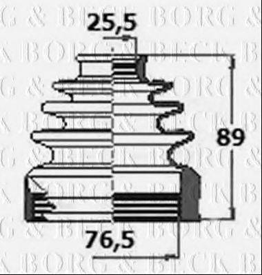 BORG & BECK BCB6125 Пильовик, приводний вал