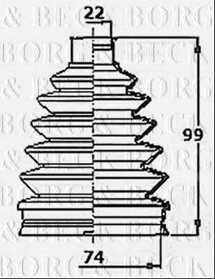 BORG & BECK BCB6142 Пильовик, приводний вал