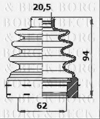 BORG & BECK BCB6146 Пильовик, приводний вал