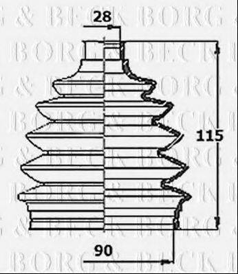 BORG & BECK BCB6149 Пильовик, приводний вал