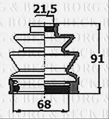 BORG & BECK BCB6153 Пильовик, приводний вал