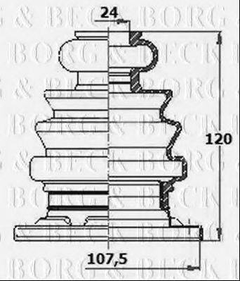 BORG & BECK BCB6185 Пильовик, приводний вал