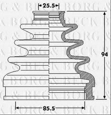 BORG & BECK BCB6219 Пильовик, приводний вал