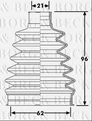 BORG & BECK BCB6225 Пильовик, приводний вал