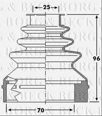 BORG & BECK BCB6237 Пильовик, приводний вал