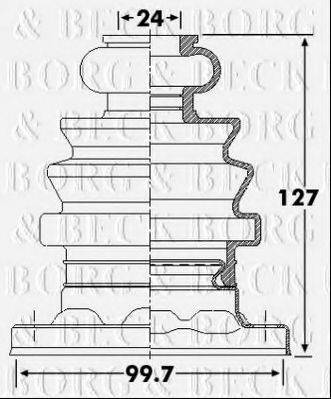 BORG & BECK BCB6258 Пильовик, приводний вал