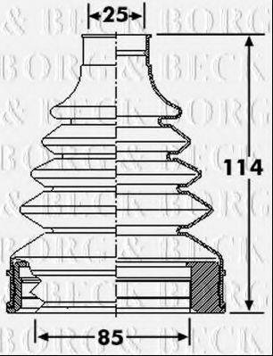 BORG & BECK BCB6269 Пильовик, приводний вал