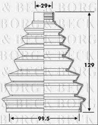 BORG & BECK BCB6278 Пильовик, приводний вал