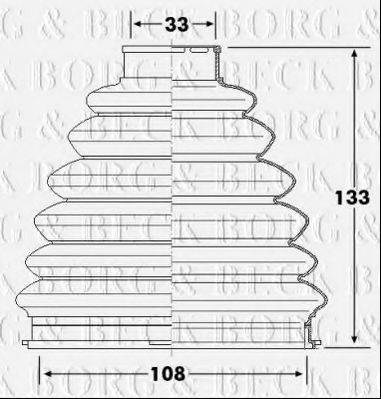 BORG & BECK BCB6292 Пильовик, приводний вал