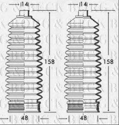 BORG & BECK BSG3213 Пильовик, рульове управління