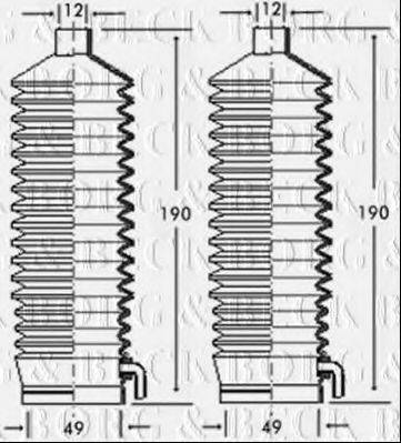 BORG & BECK BSG3215 Пильовик, рульове управління