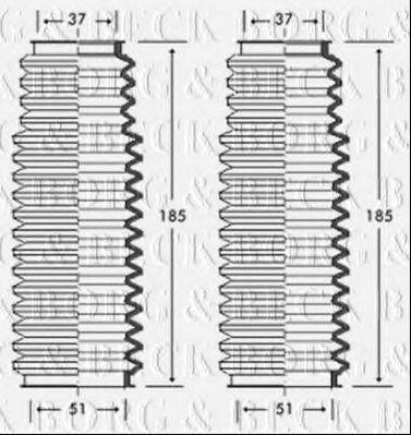 BORG & BECK BSG3222 Пильовик, рульове управління