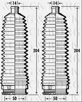 BORG & BECK BSG3384 Пильовик, рульове управління