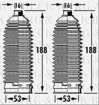 BORG & BECK BSG3392 Пильовик, рульове управління