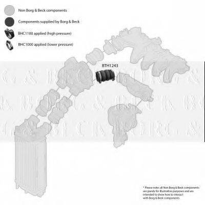 BORG & BECK BTH1243 Трубка повітря, що нагнітається