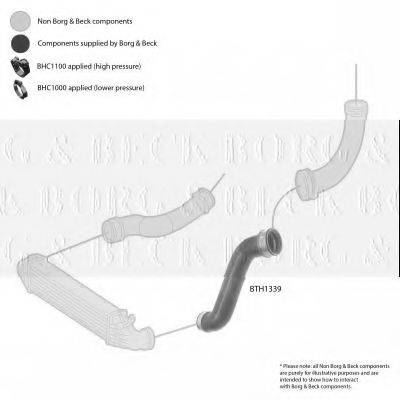 BORG & BECK BTH1339 Трубка повітря, що нагнітається