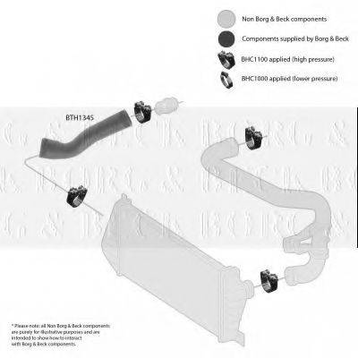 BORG & BECK BTH1345 Трубка повітря, що нагнітається