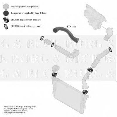 BORG & BECK BTH1391 Трубка повітря, що нагнітається