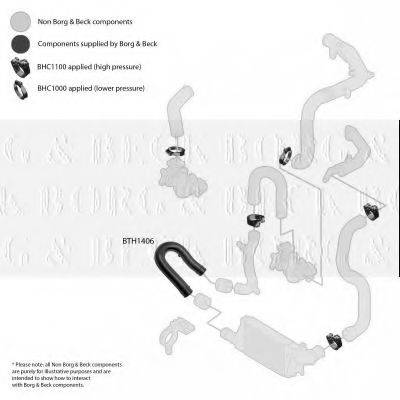 BORG & BECK BTH1406 Трубка повітря, що нагнітається