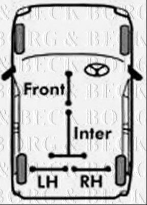 BORG & BECK BKB2324 Трос, стоянкова гальмівна система