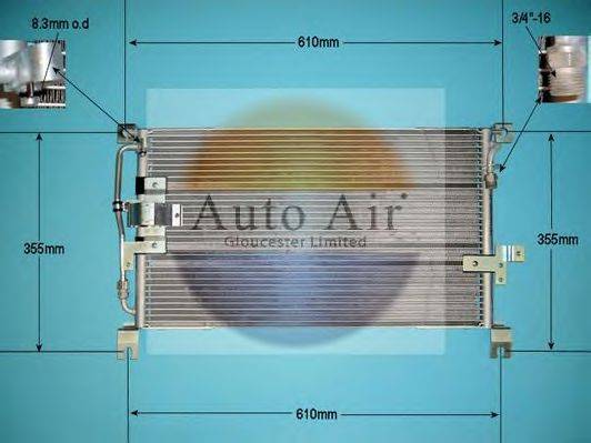 AUTO AIR GLOUCESTER 169808 Конденсатор, кондиціонер