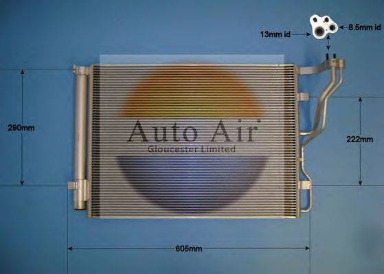 AUTO AIR GLOUCESTER 169985 Конденсатор, кондиціонер