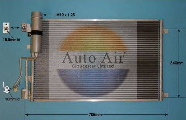 AUTO AIR GLOUCESTER 161347 Конденсатор, кондиціонер