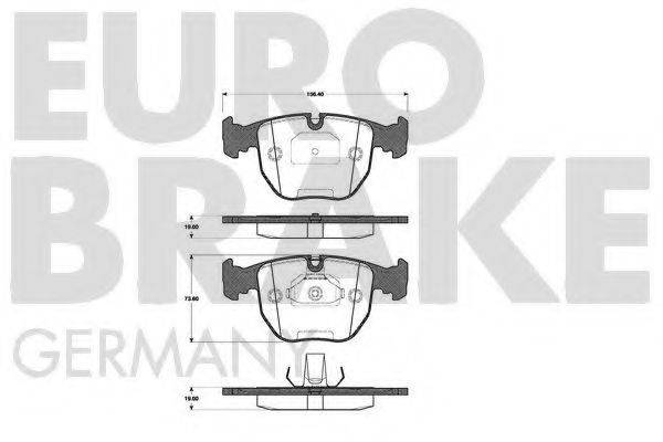 EUROBRAKE 5502221517 Комплект гальмівних колодок, дискове гальмо