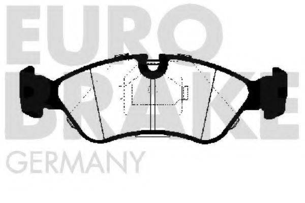 EUROBRAKE 5502223607 Комплект гальмівних колодок, дискове гальмо