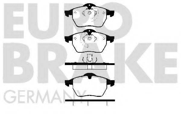 EUROBRAKE 5502223613 Комплект гальмівних колодок, дискове гальмо