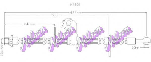 BROVEX-NELSON H4900 Гальмівний шланг