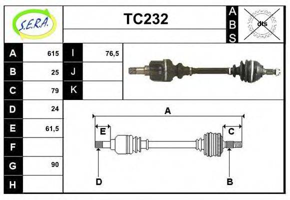 SERA TC232 Приводний вал