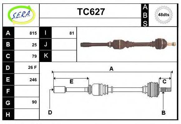 SERA TC627 Приводний вал