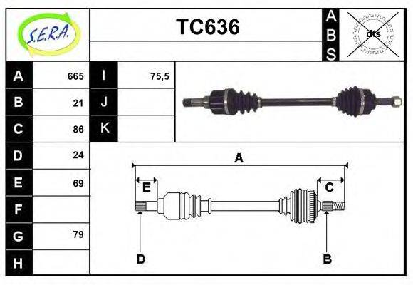 SERA TC636 Приводний вал