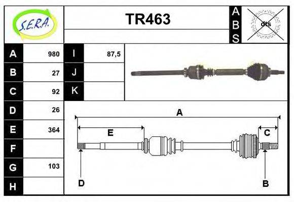 SERA TR463 Приводний вал