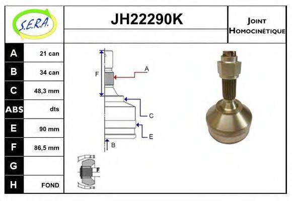 SERA JH22290K Шарнірний комплект, приводний вал