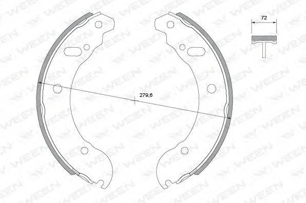 WEEN 1522004 Комплект гальмівних колодок