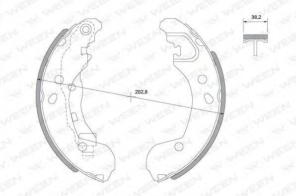WEEN 1522048 Комплект гальмівних колодок