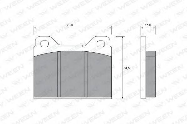 WEEN 1511610 Комплект гальмівних колодок, дискове гальмо