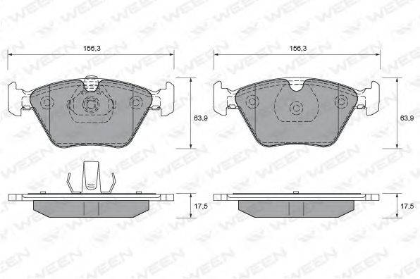 WEEN 1511991 Комплект гальмівних колодок, дискове гальмо