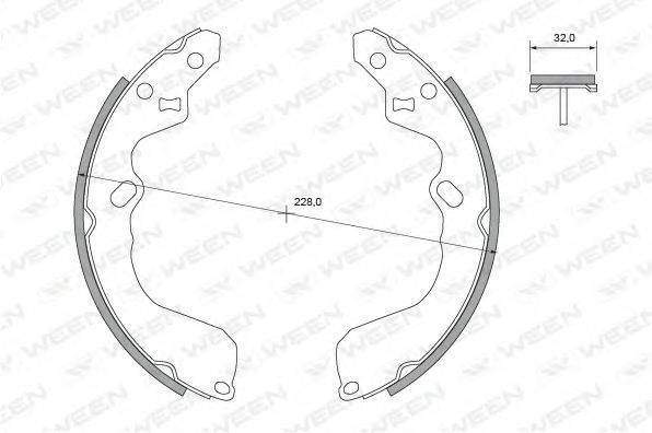 WEEN 1522033 Комплект гальмівних колодок
