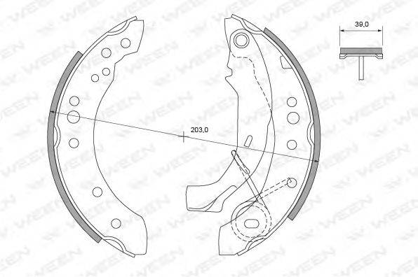 WEEN 1522038 Комплект гальмівних колодок