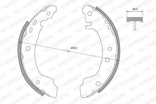 WEEN 1522144 Комплект гальмівних колодок