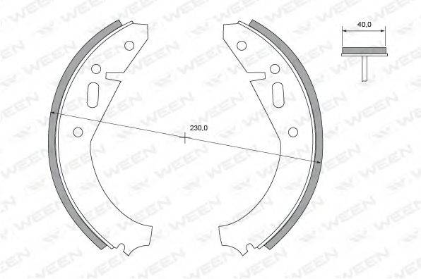 WEEN 1522260 Комплект гальмівних колодок