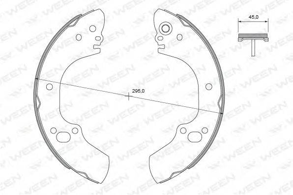 WEEN 1522352 Комплект гальмівних колодок