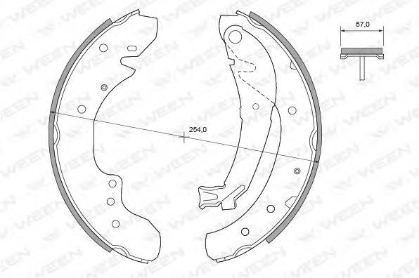WEEN 1522372 Комплект гальмівних колодок