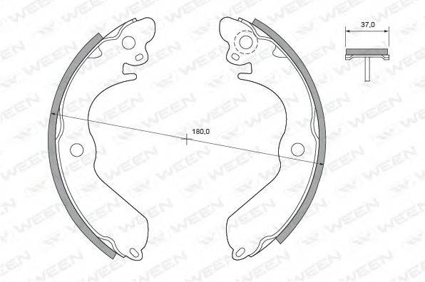 WEEN 1522380 Комплект гальмівних колодок