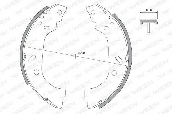 WEEN 1522383 Комплект гальмівних колодок
