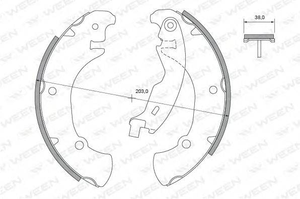 WEEN 1522427 Комплект гальмівних колодок